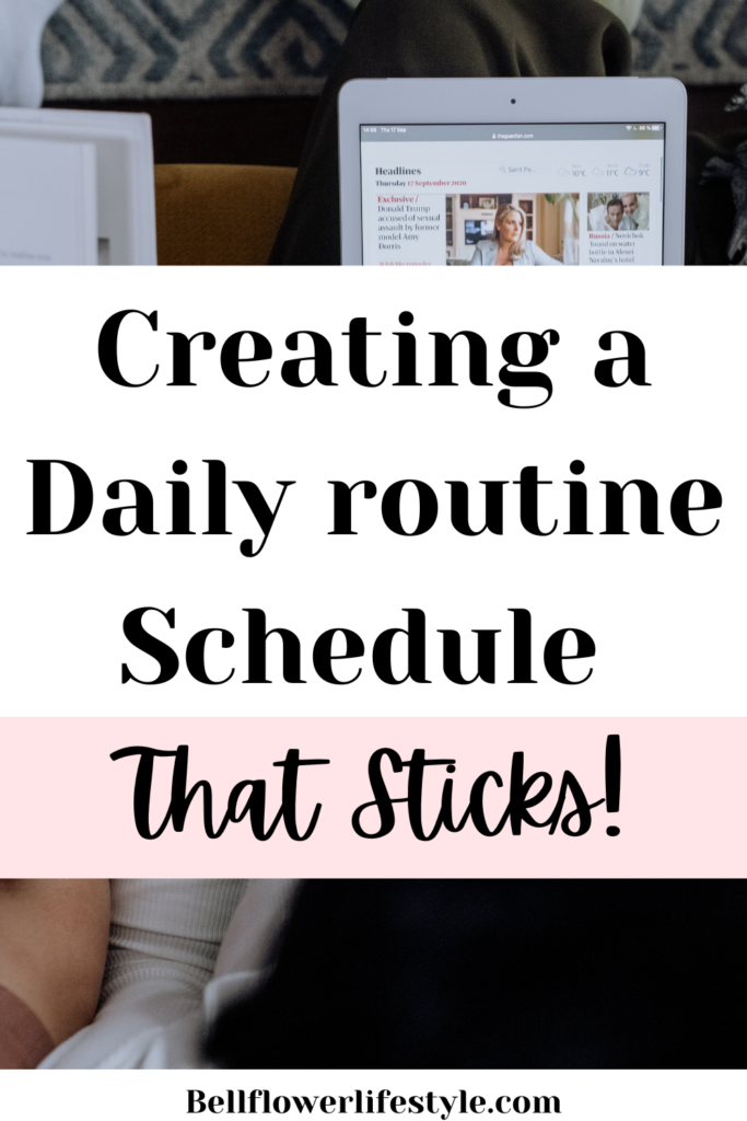 Creating daily schedule