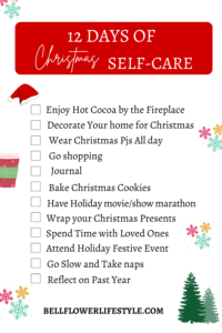 12 days of Christmas self-care ideas (+ Printable)