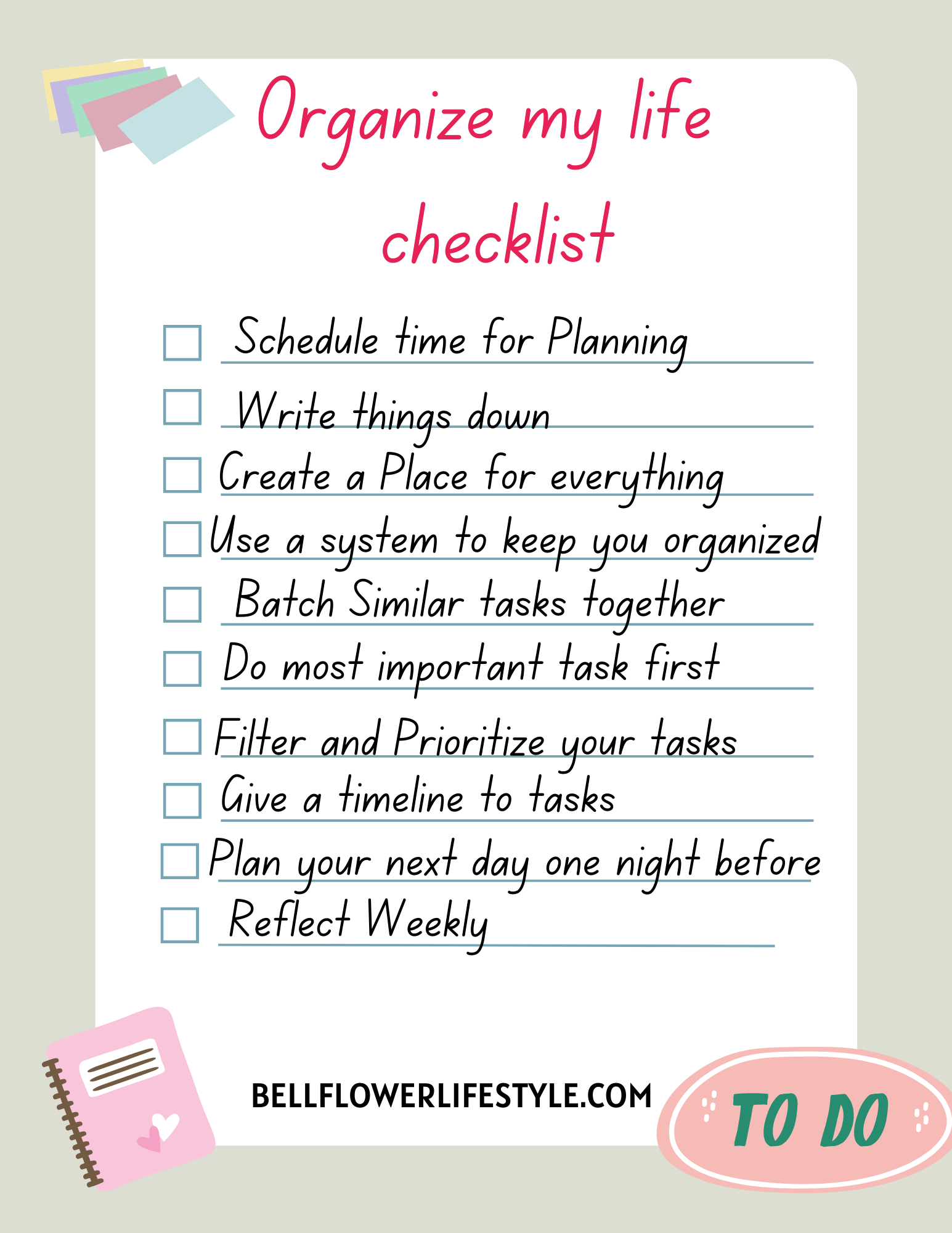 This Is How To Organize Your Life In One Week 10 Tips   Organize My Life Checklist 