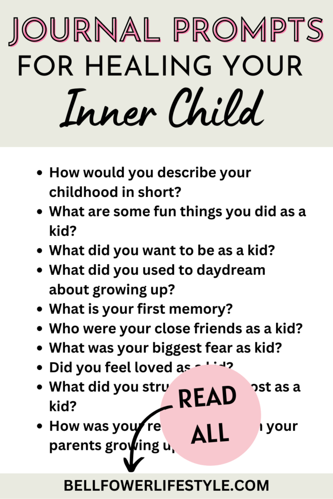 journal prompts for healing inner child