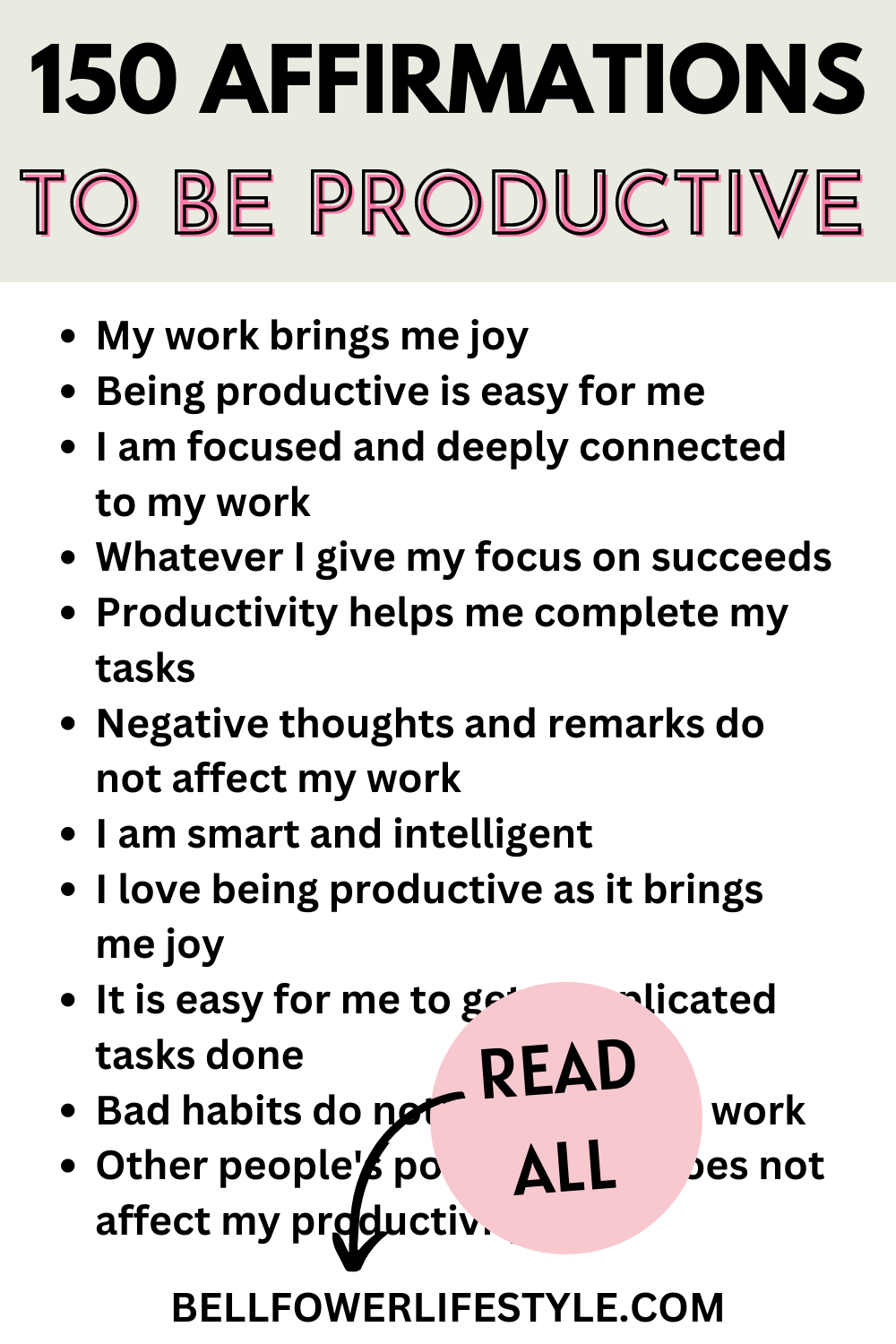 150 Positive Affirmations To Be Productive Everyday