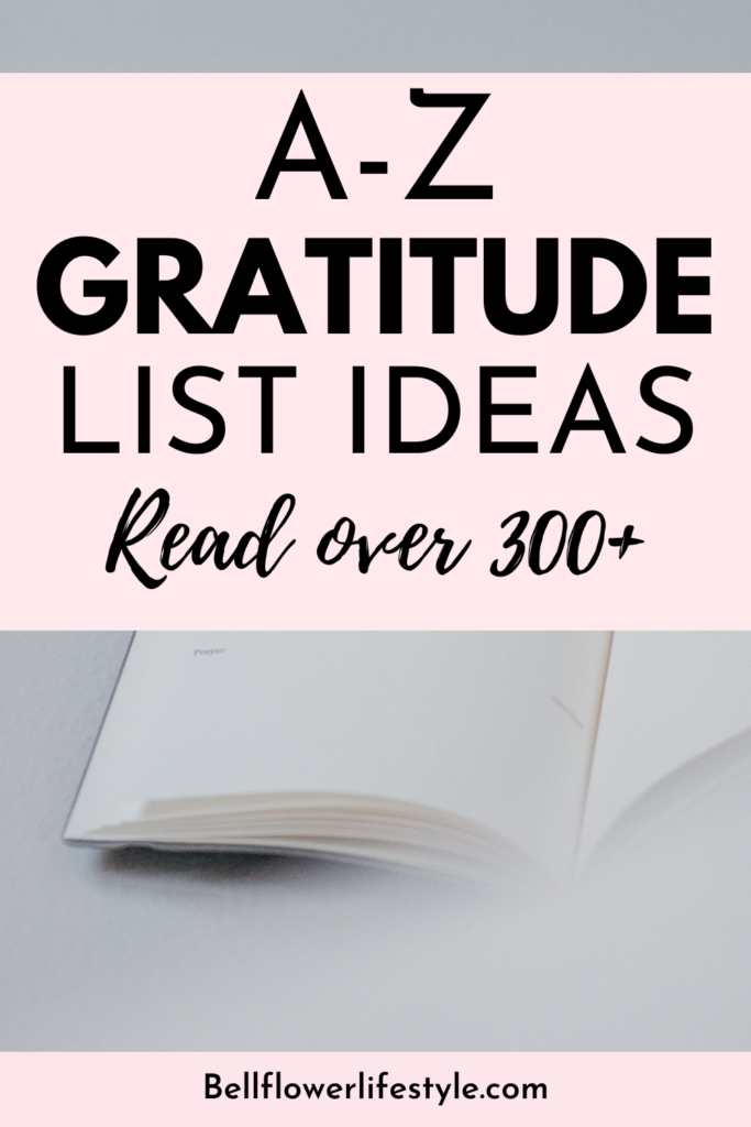 A to z gratitude list