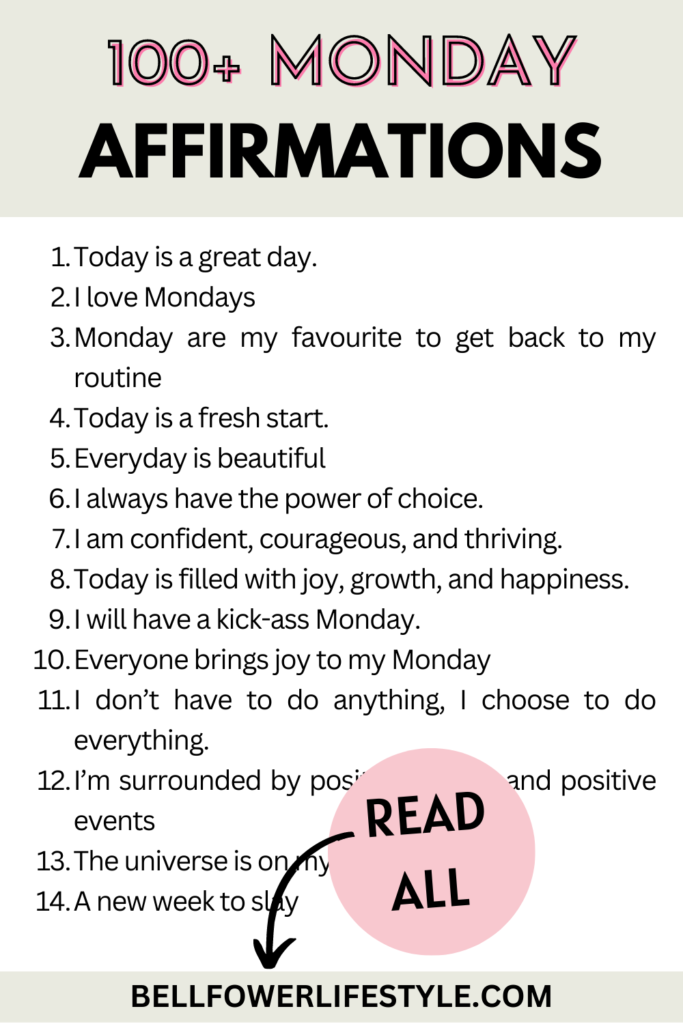 Powerful Monday affirmations