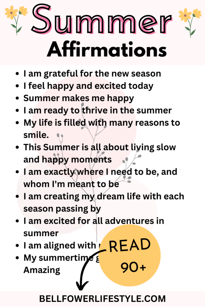 Summer Affirmations