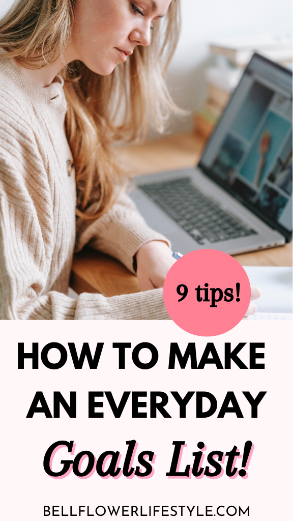 how to make an easy everyday goal list