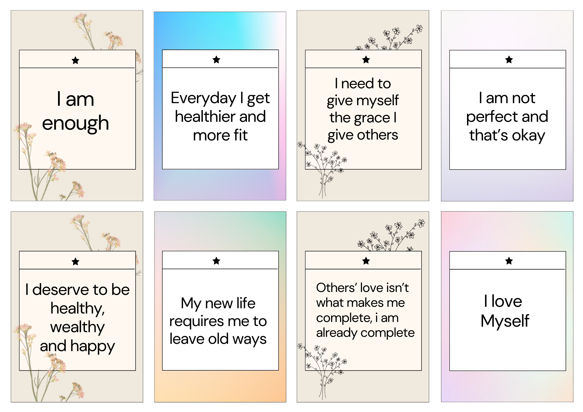 Daily affirmation cards - Bellflower Lifestyle