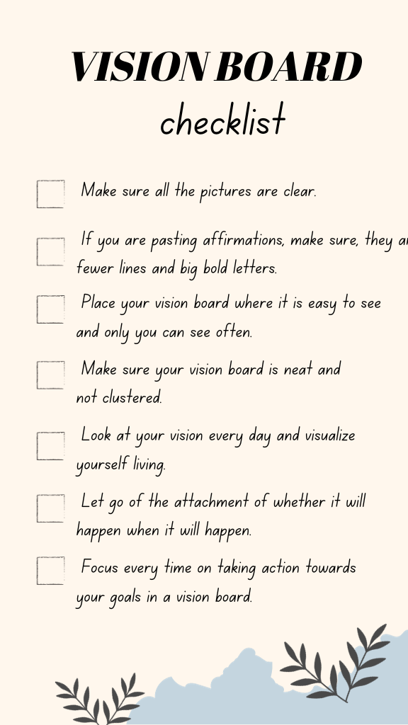 Vision Board Checklist to help you manifest your dreams - Bellflower ...