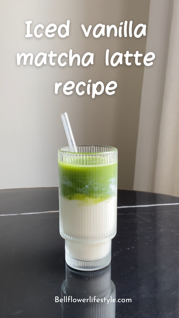 How to make healthy iced vanilla matcha latte