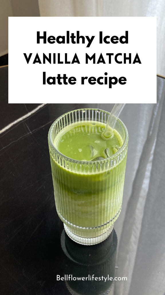 How to make healthy iced vanilla matcha latte