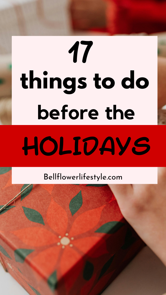 things to do before the holidays